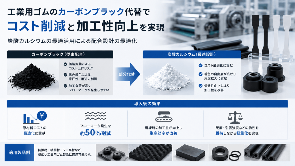 工業用ゴムのカーボンブラック代替案