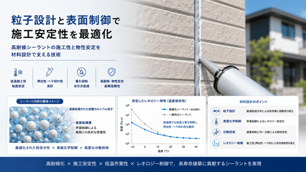 住宅の高寿命化に適したシーラント用炭酸カルシウムとは
