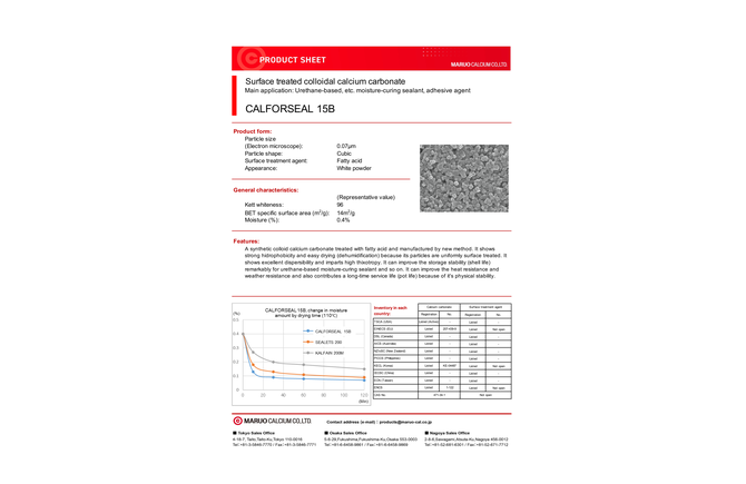 CALFORSEAL 15B PRODUCT SHEET