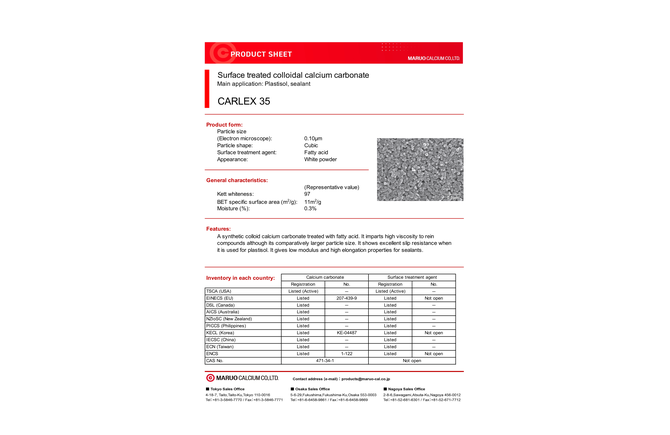 CARLEX 15NS PRODUCT SHEET